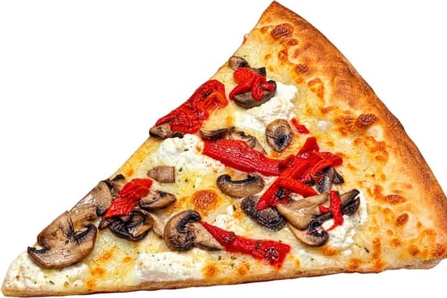 Mushroom, Roasted Peppers, Ricotta Slice.